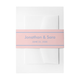 バラクォーツとブルーエレガントパーソナライズされた結婚ズ 招待状ベリーバンド