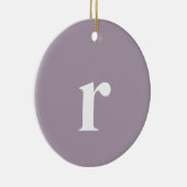 バラクォーツイニシャル文字 |トレンディーミニマル セラミックオーナメント (右)