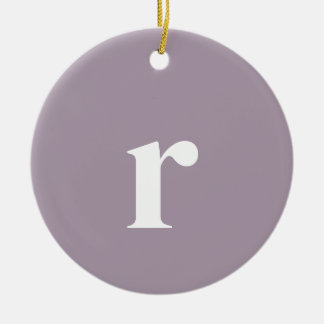 バラクォーツイニシャル文字 |トレンディーミニマル セラミックオーナメント