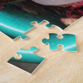 バラクォーツハートのベッドのバラ花びら ジグソーパズル (側面)