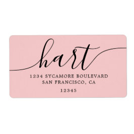 バラクォーツピンクスクリプトファミリー差出人住所 ラベル