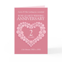 バラクォーツ結婚2周年ピンクハート 