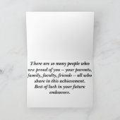 バラクオバマの卒業の挨拶状 カード (内部)