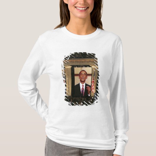 バラクオバマはの最後の夜に話します Tシャツ (正面)