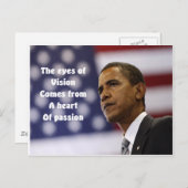 バラクオバマハート ポストカード (正面/裏面)