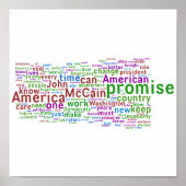 バラクオバマ大統領の演説 ポスター (正面)