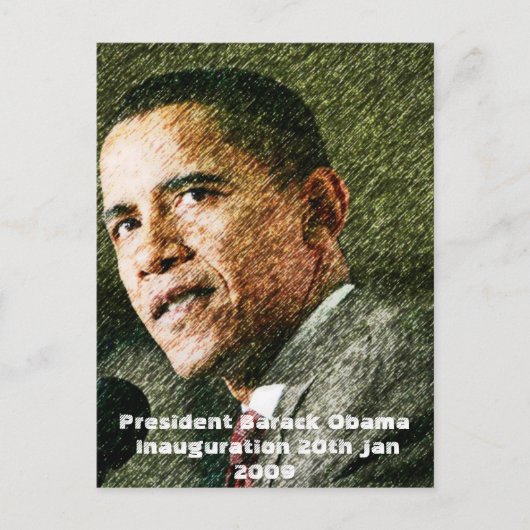 バラクオバマ大統領就任式2009年1月20日 ポストカード (正面)