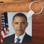 バラクオバマ米大統領ホワイトハウスポートレート キーホルダー (裏面)