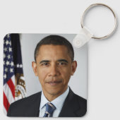 バラクオバマ米大統領ホワイトハウスポートレート キーホルダー (裏面)
