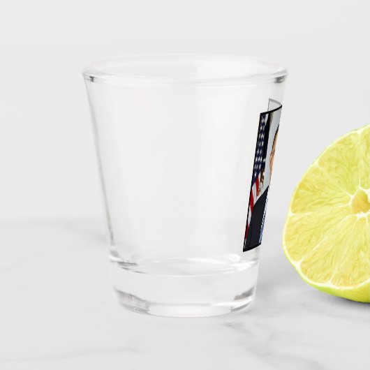 バラクオバマ米大統領ホワイトハウスポートレート ショットグラス (左)