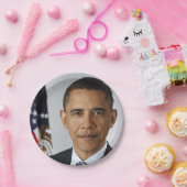 バラクオバマ米大統領ホワイトハウスポートレート ペーパープレート (パーティー)