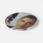 バラクオバマ米大統領ホワイトハウスポートレート ペーパープレート (アングル)