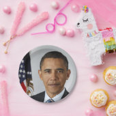 バラクオバマ米大統領ホワイトハウスポートレート ペーパープレート (パーティー)