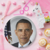 バラクオバマ米大統領ホワイトハウスポートレート ペーパープレート (パーティー)