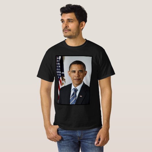 バラクオバマ米大統領ホワイトハウスポートレート Tシャツ (正面フル)