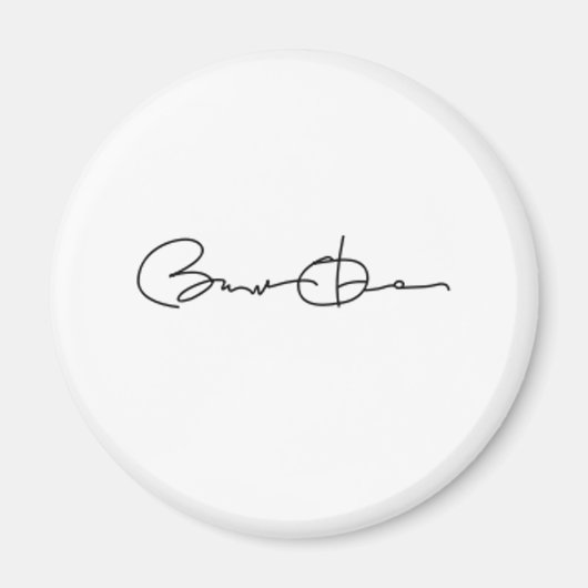 バラクオバマ署名シリーズ（黒） マグネット (正面)