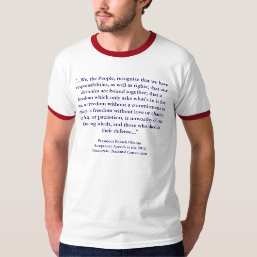 バラクオバマ – 2012 DNC受入演説 Tシャツ (正面)