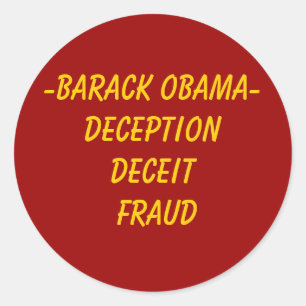 -バラクオバマDeceptionDeceitの欺瞞 ラウンドシール