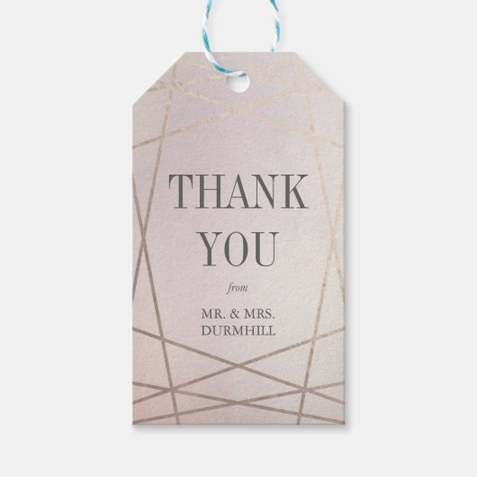 バラクオーツオパリンと金ゴールドありがとうギフトラベル ギフトタグ (正面)