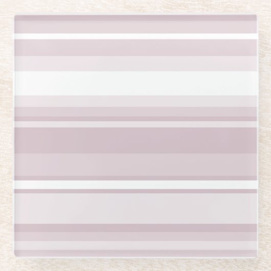 バラクオーツストライプピンク ガラスコースター (正面)