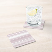 バラクオーツストライプピンク スクエアペーパーコースター (インサイチュ)