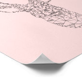 バラクオーツディアジオメトリックポスター – カスタマイズカラー ポスター (角)