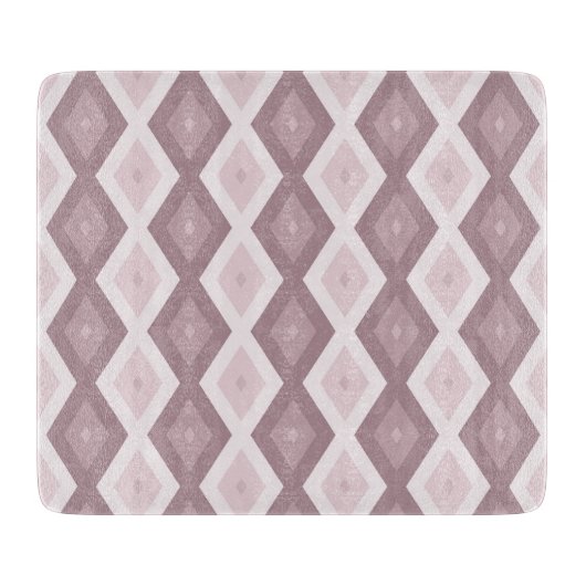 バラクオーツピンクダイヤモンドパターン カッティングボード (正面)