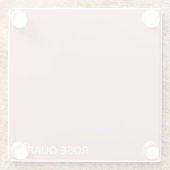 バラクオーツピンク色名 ガラスコースター (裏面)