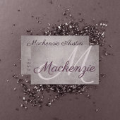 バラクオーツマット |ほこりっぽいメイブピンクモノグラム 名刺