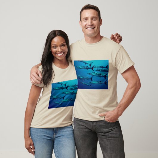 バラクダ潜水深い海海水熱帯波 Tシャツ (ユニセックス)