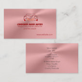 バラクラシックピンクメタリック効果上のスポーツカー 名刺 (正面/裏面)