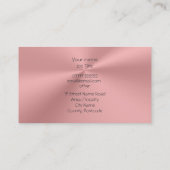 バラクラシックピンクメタリック効果上のスポーツカー 名刺 (裏面)