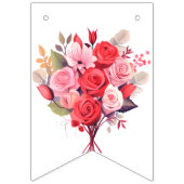 バラクラシックフラワーガーデン写真卒業 バンティングフラッグ (第1の旗)