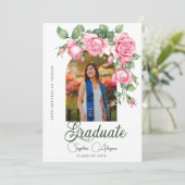 バラクラシックフラワーガーデン写真卒業 招待状 (スタンド正面)