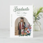 バラクラシックフラワーガーデン写真卒業 招待状 (スタンド正面)