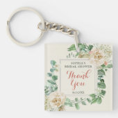 バラクラシックフローラブライダルシャワーありがとう キーホルダー (正面)