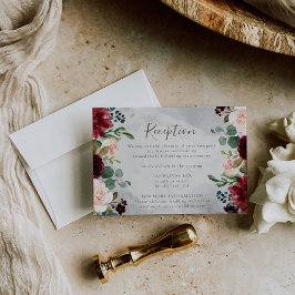 バラクラシック牡丹フラワーウェディングレセプション エンクロージャーカード