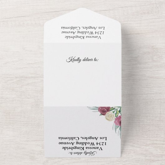 バラクラシック車すべて1つの結婚式招待状 オールインワン招待状 (外側)