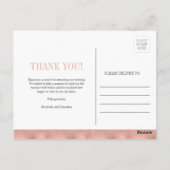 バラクラシック金ゴールドクレスト結婚の感謝はがき ポストカード (裏面)