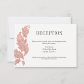 バラクラシック金ゴールドクレスト結婚式レセプションカード 招待状 (正面)