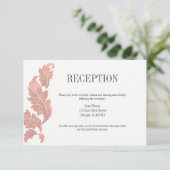 バラクラシック金ゴールドクレスト結婚式レセプションカード 招待状 (スタンド正面)