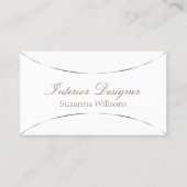 バラクラシック金ゴールドデコール付き平白シンプル 名刺 (正面)