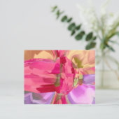 バラクリスタル – RedRose PinkRose Bud n Petal ポストカード (スタンド正面)