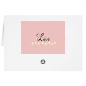 バラクリームポルカ結婚ドツルのテーブルカード (裏面横)