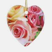 バラクローズアップハート セラミックオーナメント (右)