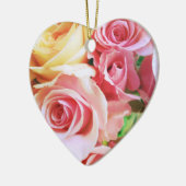 バラクローズアップハート セラミックオーナメント (左)