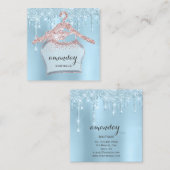 バラクローゼット布ハンガードレスブティックドリップ スクエア名刺 (正面/裏面)