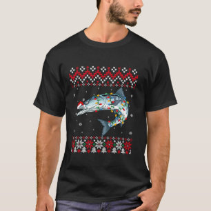 バラクーダフィッシュサンタハットメンズウィメンズキッズ醜いクリス Tシャツ