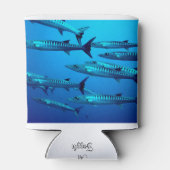 バラクーダフィッシュダイブ深い海ウォータースイムビーチ 缶クーラー (裏面)