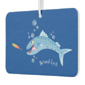 バラクーダフィッシュ空腹魚釣り漫画イラストレーション カーエアーフレッシュナー (左)